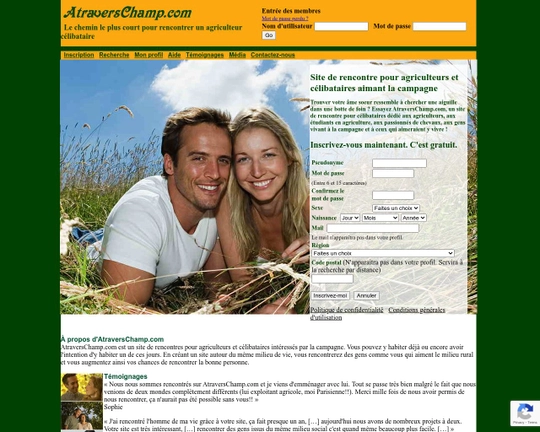 Le site de rencontres pour les gens du milieu rural, AtraversChamp.com, présente son nouveau design