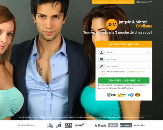 Jacquie&Michel Triolisme Logo