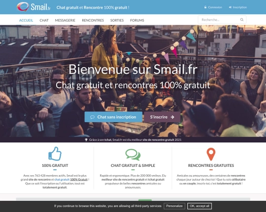 Smail - Chat gratuit et site de rencontre gratuit, % gratuit